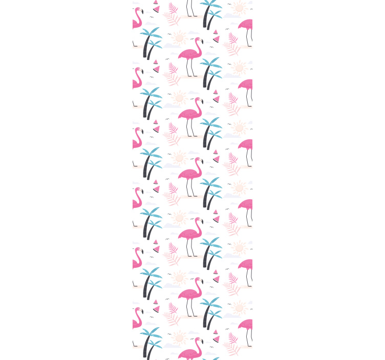 Tropisk rosa flamingo tapet moderne - Tenstickers