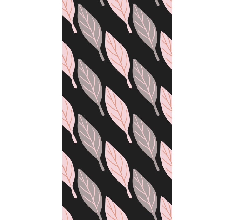 Rosa og grå skogblader tapet natur - Tenstickers