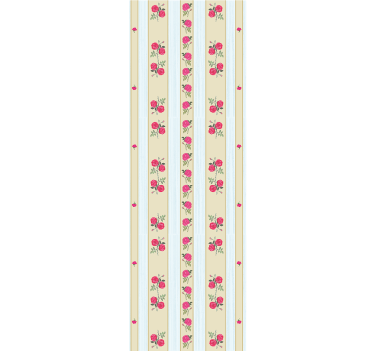 Floral stripete eleganse tapet striper - Tenstickers