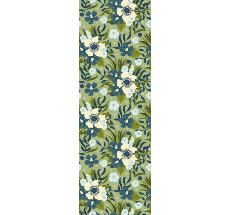 Floral ro tapet blomster - Tenstickers