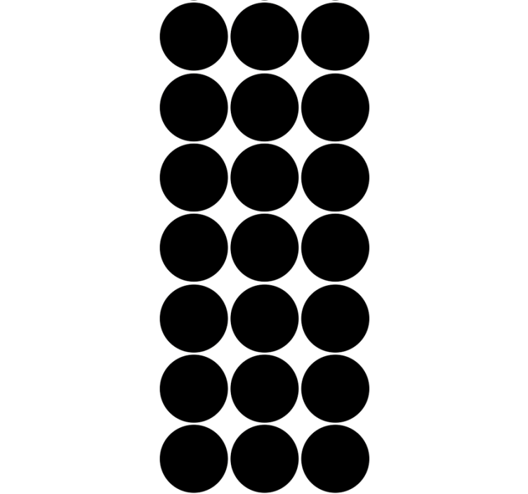 Sorte prikker mønster tapet sirkler - Tenstickers