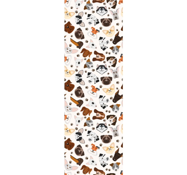 Søt blanding valp hund mønster tapet barn - Tenstickers