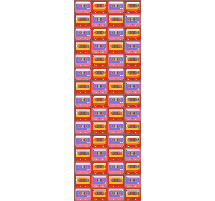 Retro kassetter tapet kunst - Tenstickers