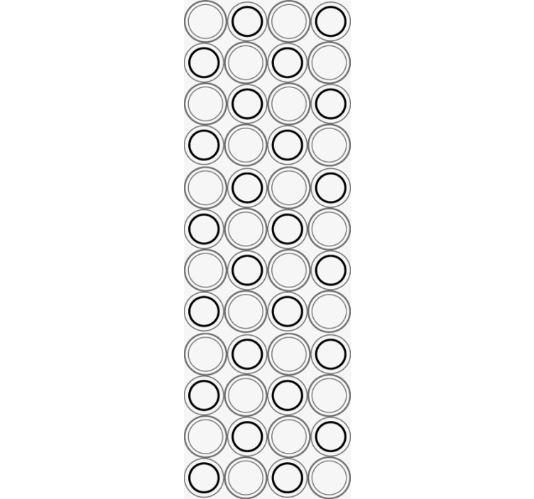 Sett med svarte grå sirkler tapet bad - Tenstickers