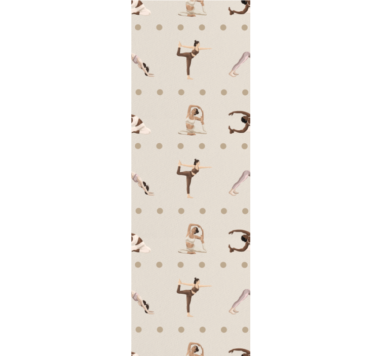 Forskjellige yogastillinger tapet inngang - Tenstickers