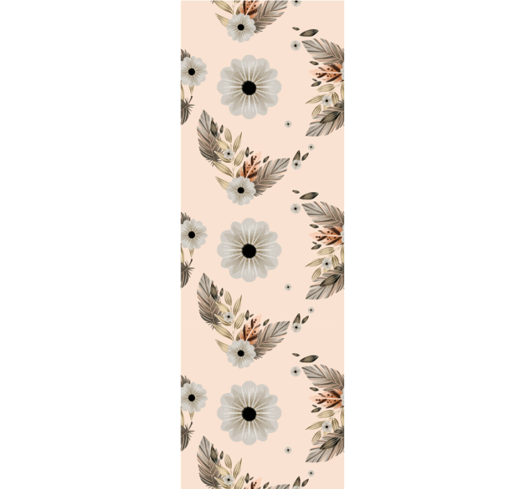 Tapet blomster blomster- og bladkomposisjon - Tenstickers