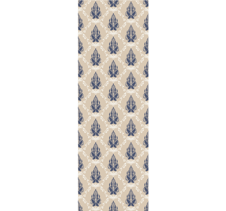 Bladrikt blomstermotiv tapet barokk - Tenstickers