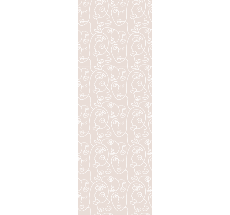 Tapet kunst abstrakte ansiktsmønstre - Tenstickers