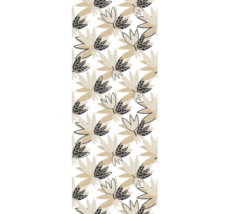 Grønn botanisk design tapet grønne blader - Tenstickers