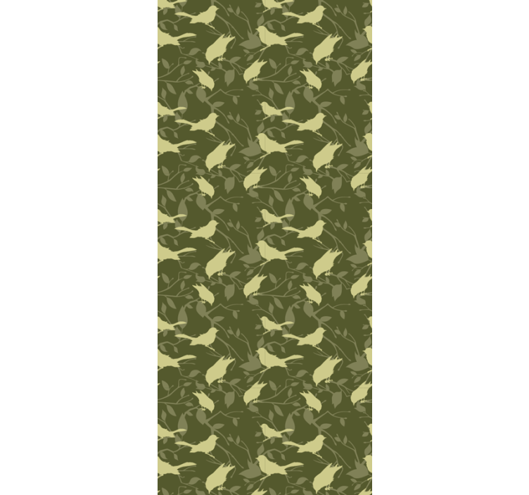 Grønne fugler viktoriansk stil mønster tapet stue - Tenstickers