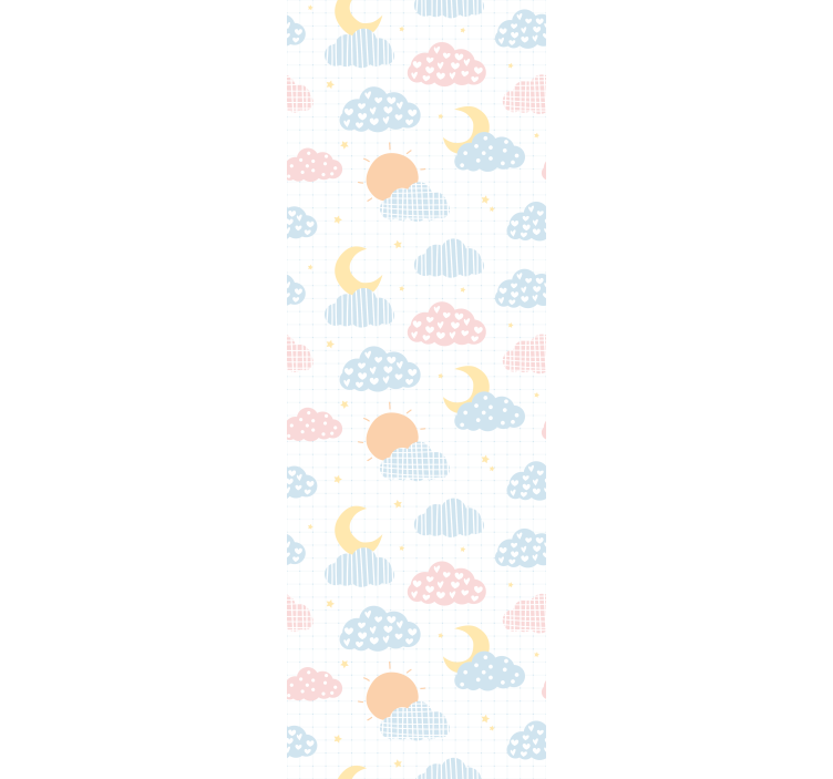 Skyet himmel-tema tapet baby - Tenstickers