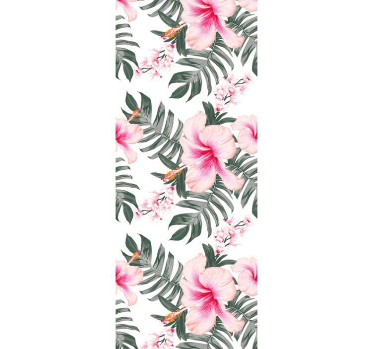 Orkide rose mønster tapet blomste - Tenstickers