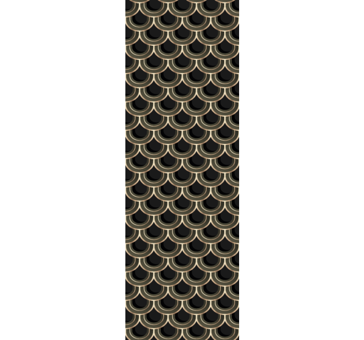 Art deco blått gull tapet moderne - Tenstickers