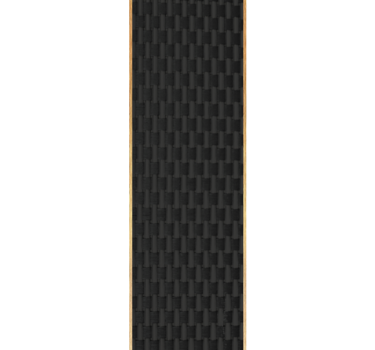 Svart fransk flettet i trestil tapet tre - Tenstickers