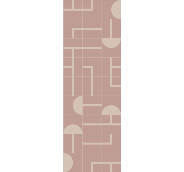 Tapet geometriske former beige myke former - Tenstickers