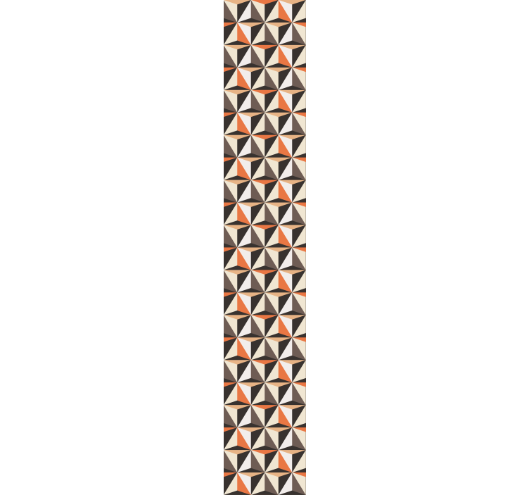 Retro trekantmønstrede linjer tapet 3D - Tenstickers