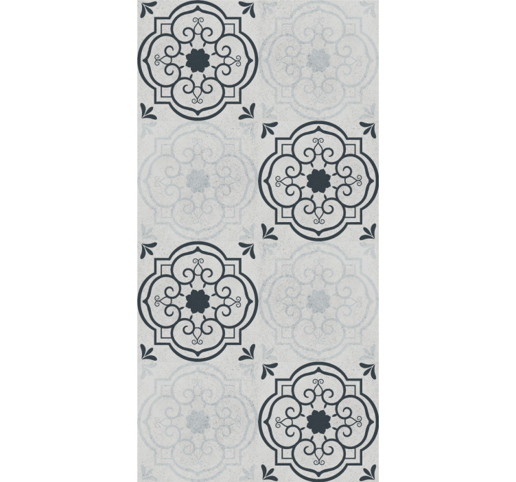 Elegante grå fliser tapet kjøkken - Tenstickers