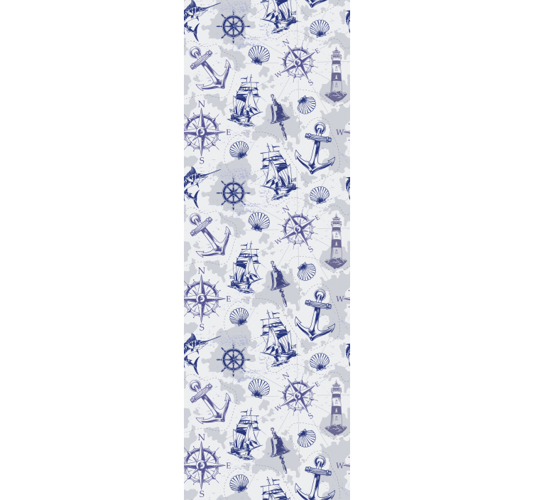 Nautiske temaelementer tapet byer - Tenstickers