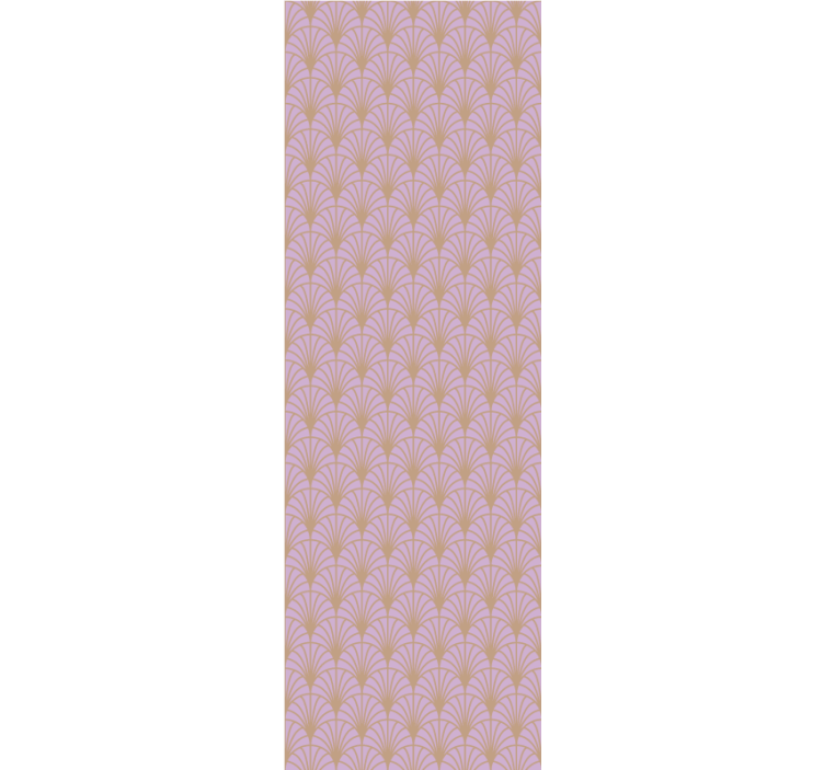 Rosa og gull skjell mønster tapet klassisk - Tenstickers