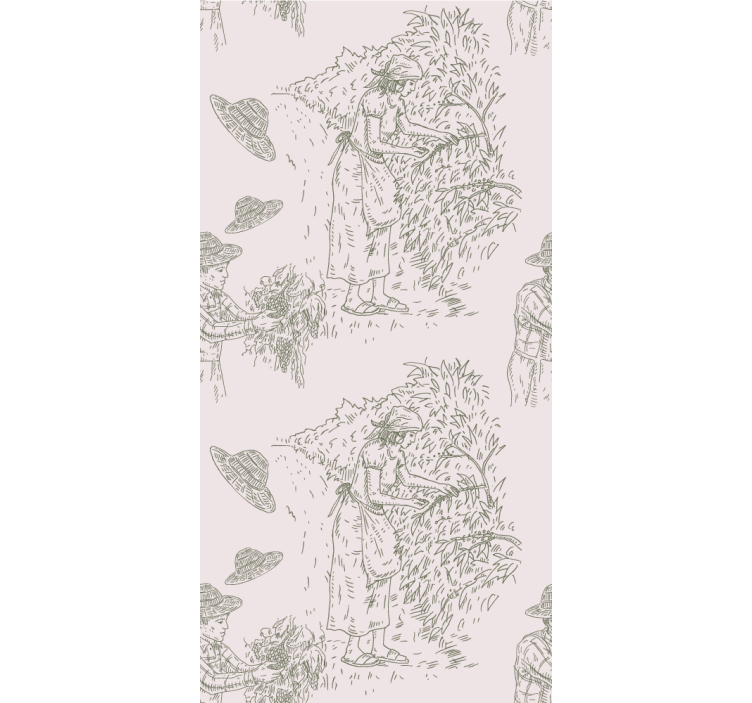 Landets innhøstingsscene tapet barokk - Tenstickers