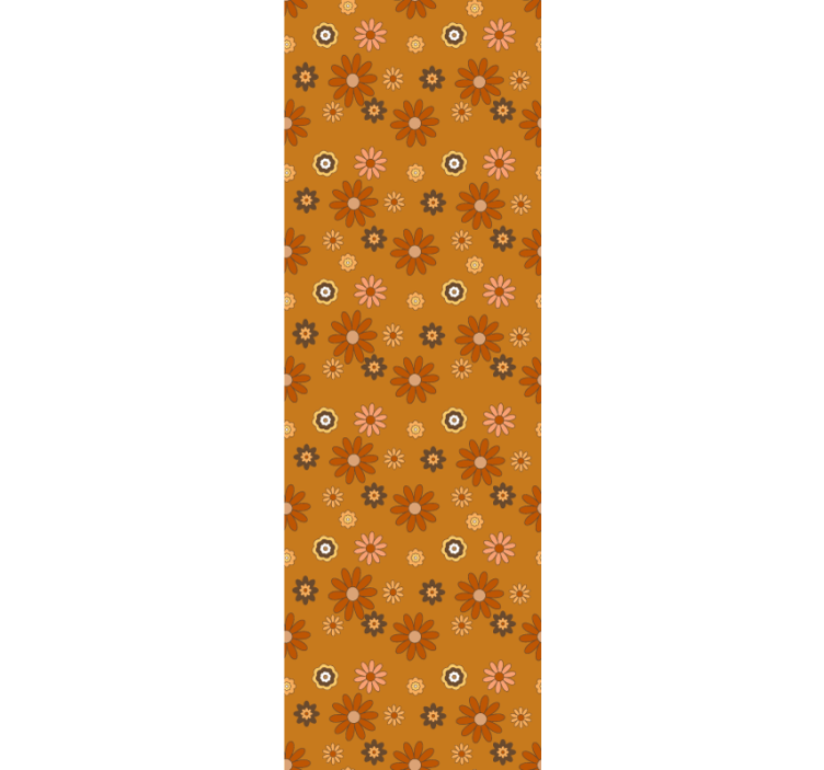 60-tallets flower power tapet vintage - Tenstickers