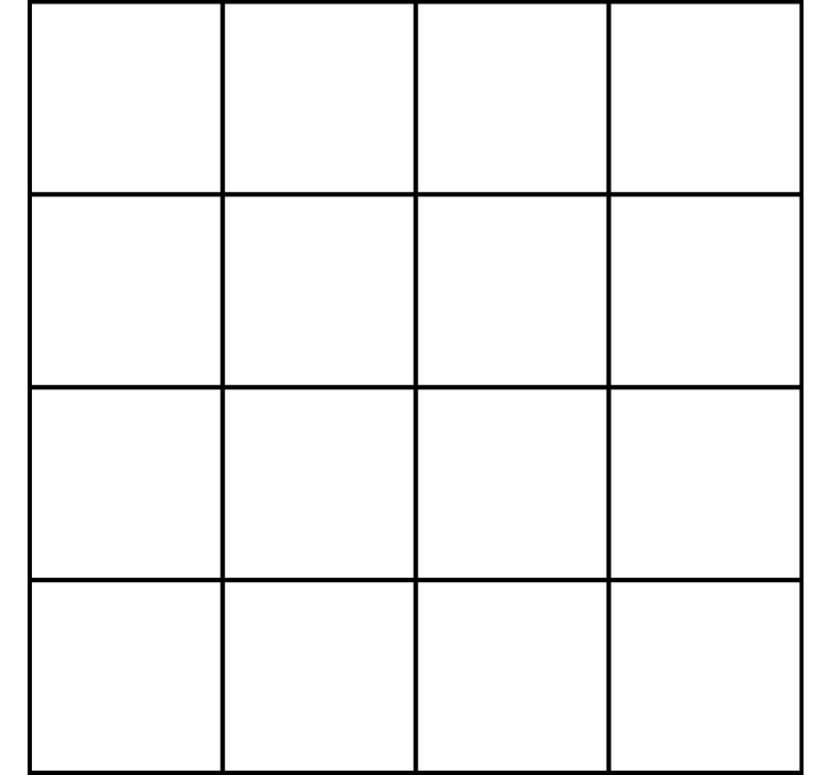 Svarte og hvite fine linjer tapet firkant - Tenstickers