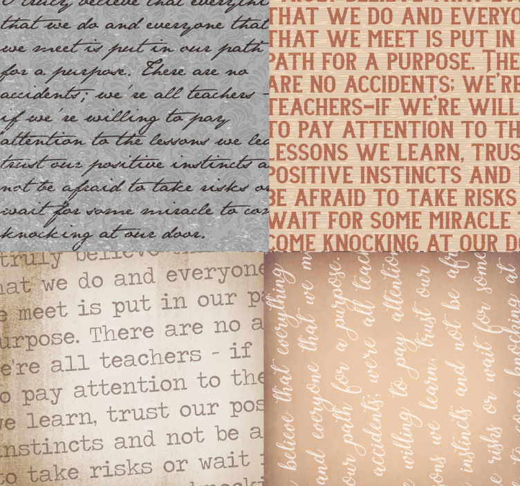 Inspirerende sitater tapet bokstaver - Tenstickers