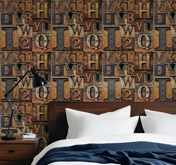 3d effekt tapet bokstaver - Tenstickers