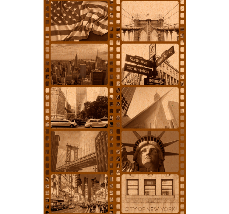 New york sepia film tapeter - Tenstickers