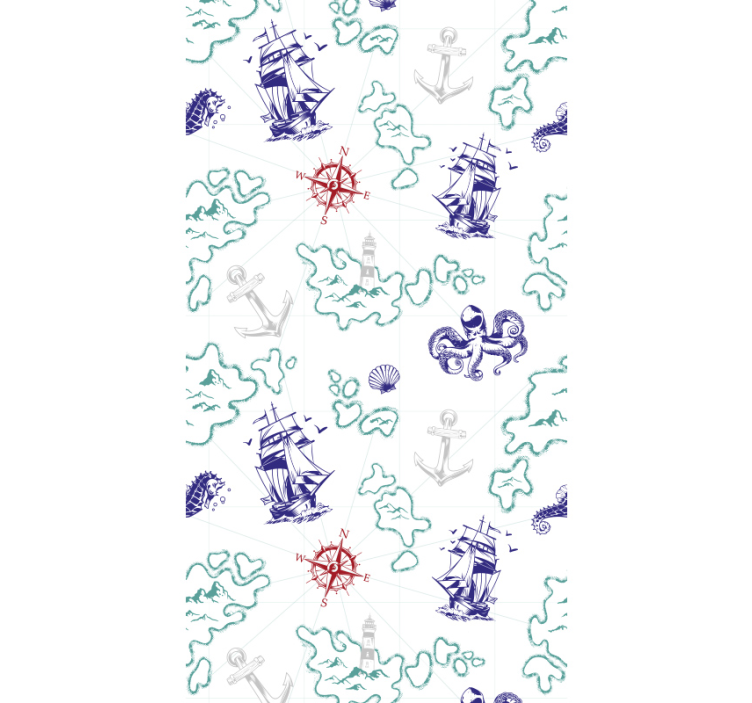 Skattekart barn tapet - Tenstickers