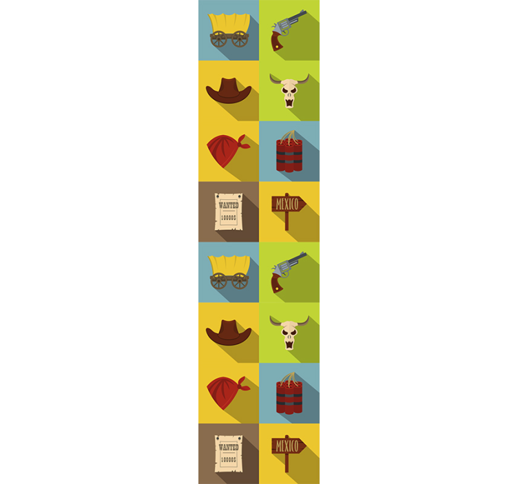 Vestlige temaelementer tapet tilpasset - Tenstickers