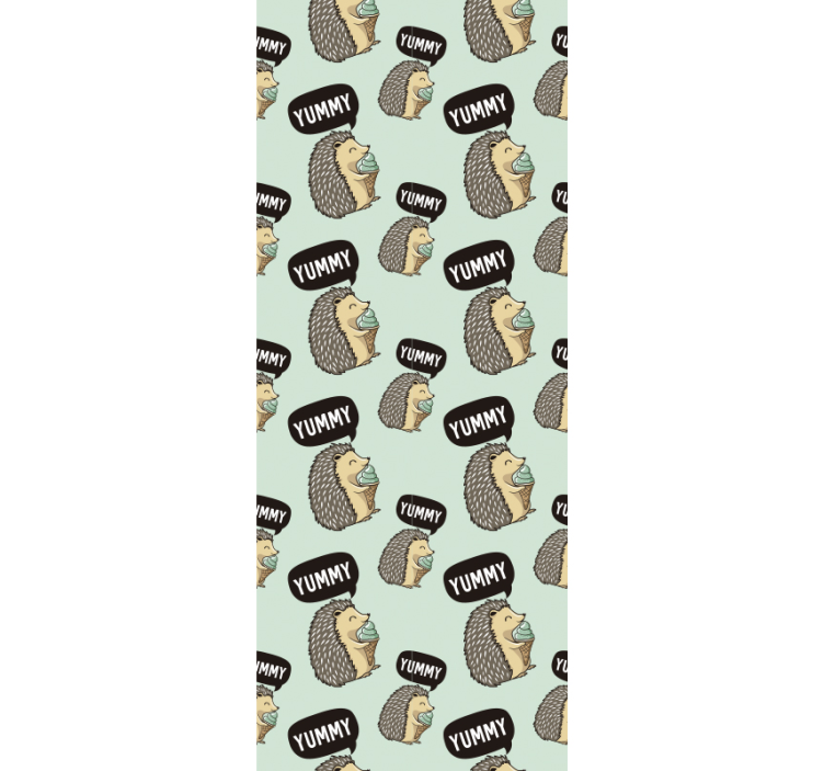 Søtt pinnsvintrykk tapet dyr - Tenstickers