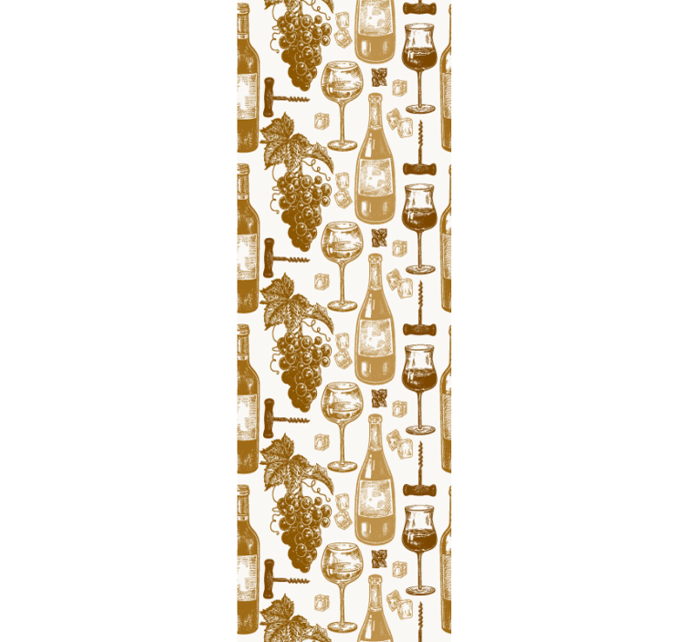 Vinflasker kjøkken tapet - Tenstickers