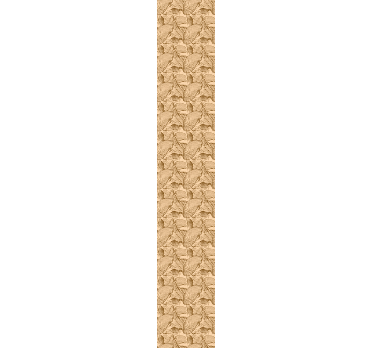 Fossilt skallmønster tapet fisk - Tenstickers