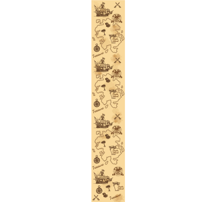 Pirat eventyr kart tapet klassisk - Tenstickers