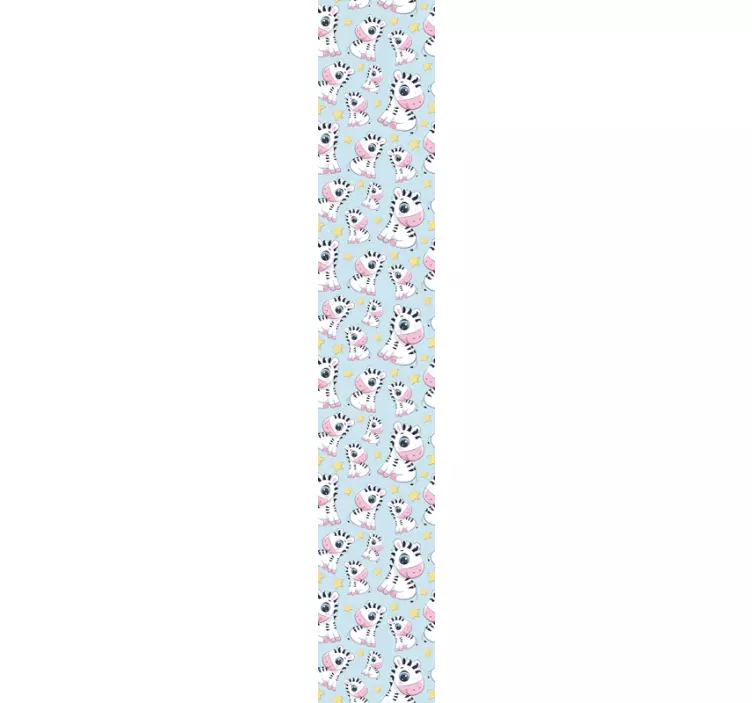 Babymotiv på blå bakgrunn Sebra tapet - Tenstickers
