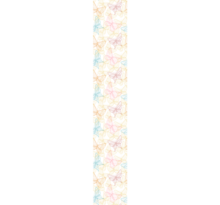 Bad tapet flerfarget sommerfugl - Tenstickers