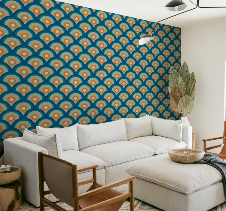 60-talls sirkler vintage tapet - Tenstickers