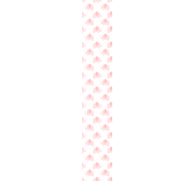 Søte rosa elefanter barn tapet - Tenstickers