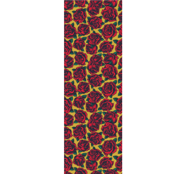 Rosemønstret design tapet blomster - Tenstickers