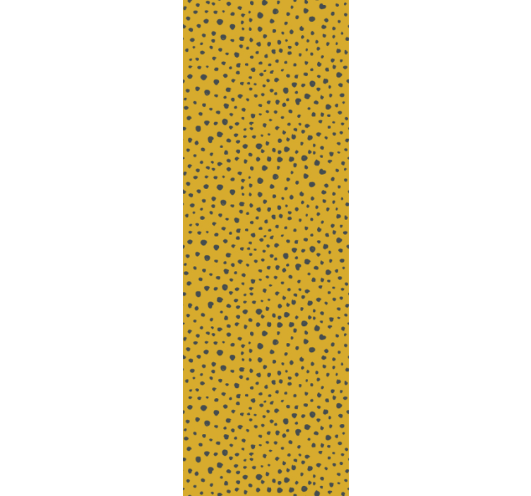 Grå og gule prikker afrikansk kunst tapet - Tenstickers