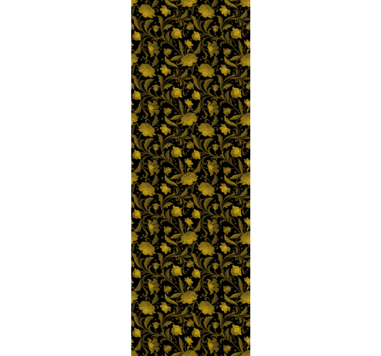 Golden vintage blomster klassisk tapet - Tenstickers