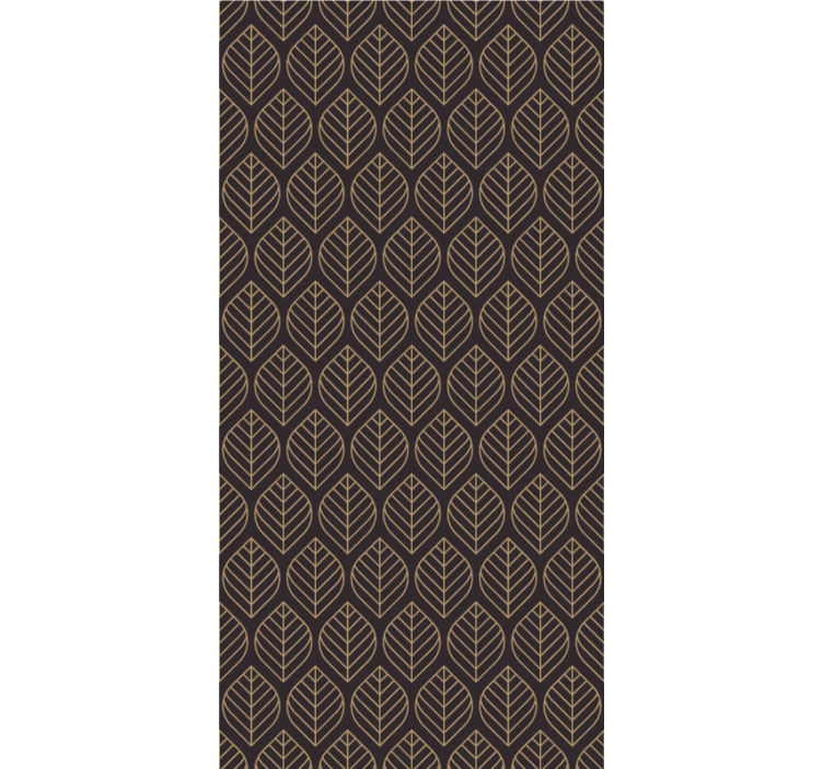 Abstrakte blader trykker abstrakt tapet - Tenstickers