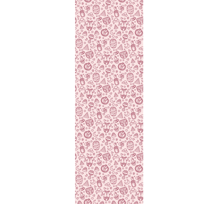 Rosa leker og klær tapet baby - Tenstickers