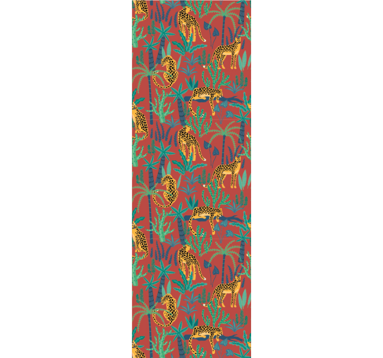 Tropisk jungelscene tapet dyr - Tenstickers