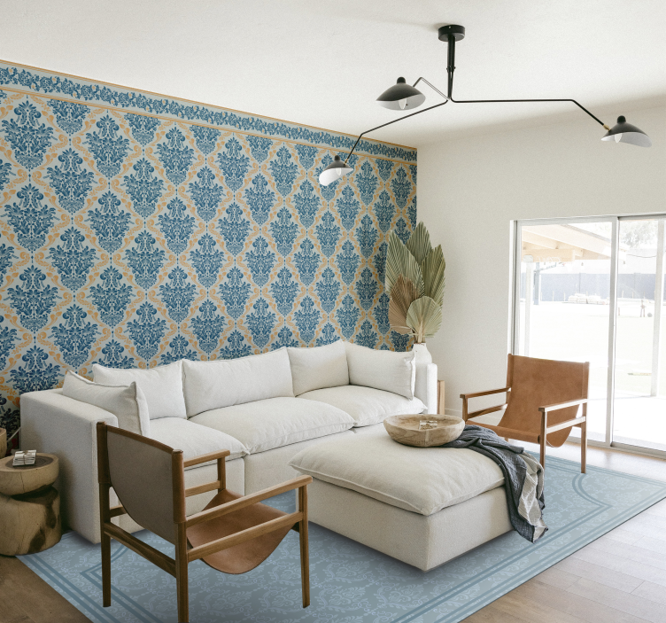 Elegant blomstret design tapet barokk - Tenstickers