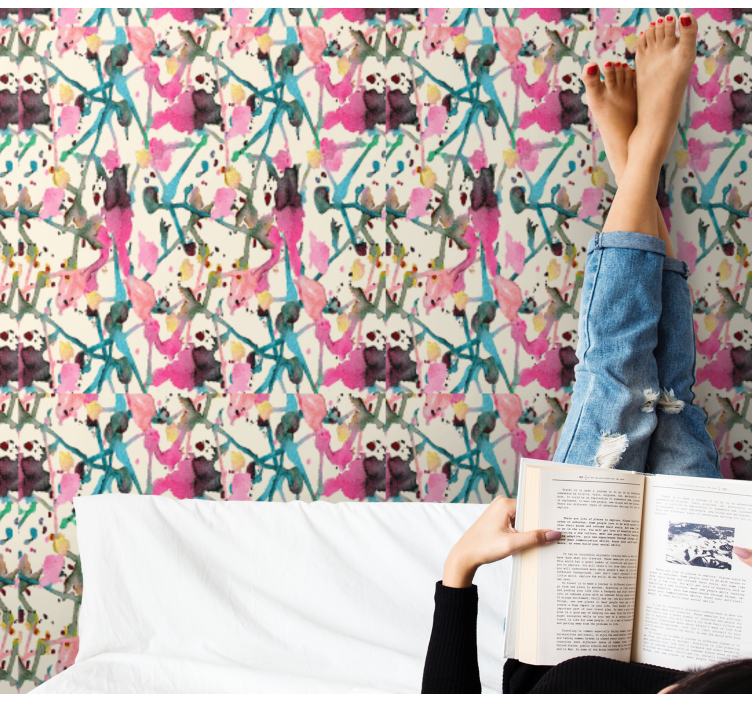 Abstrakt botanikk tapet natur - Tenstickers