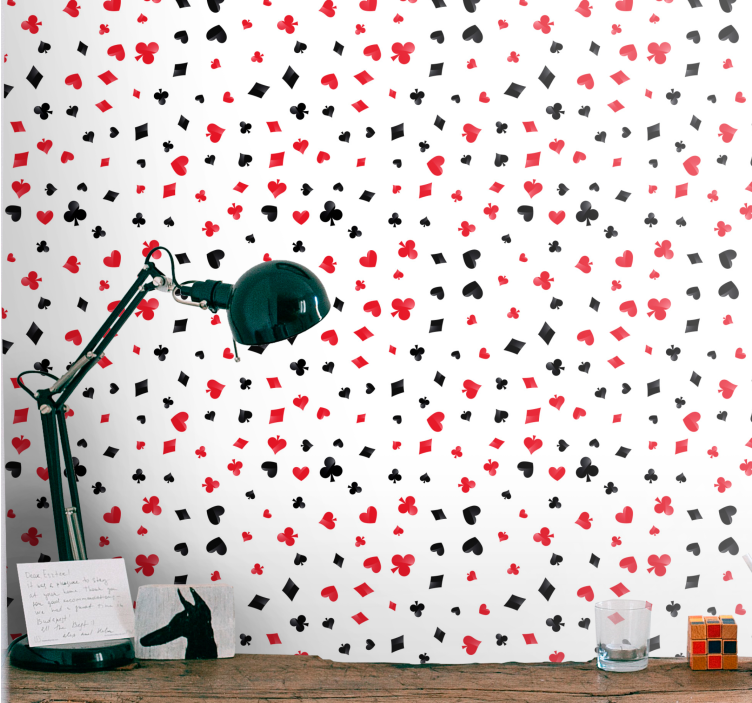 Tapet ungdom spillekort symboler - Tenstickers