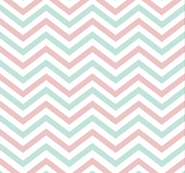 Zigzag pastellfarger stue tapet - Tenstickers