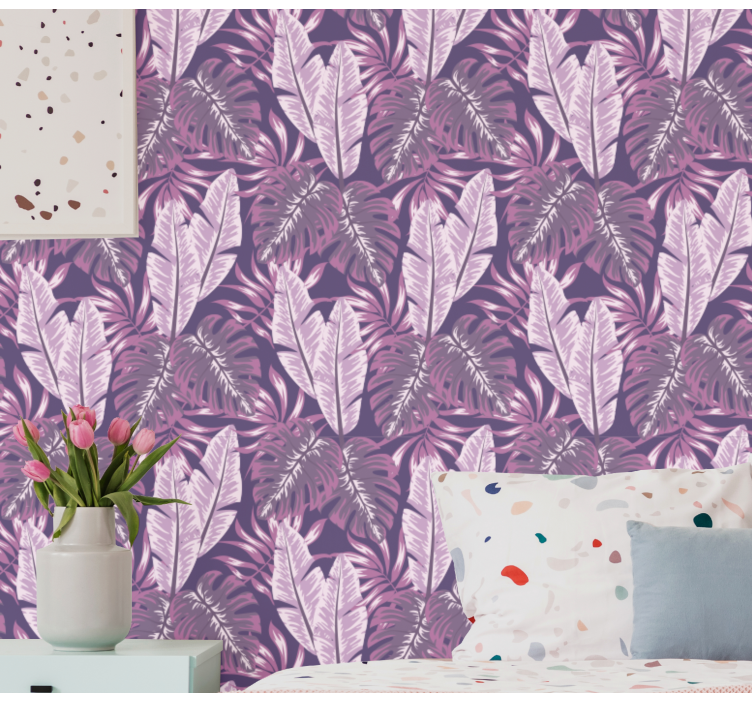 Lilla maranta tapet blomster - Tenstickers